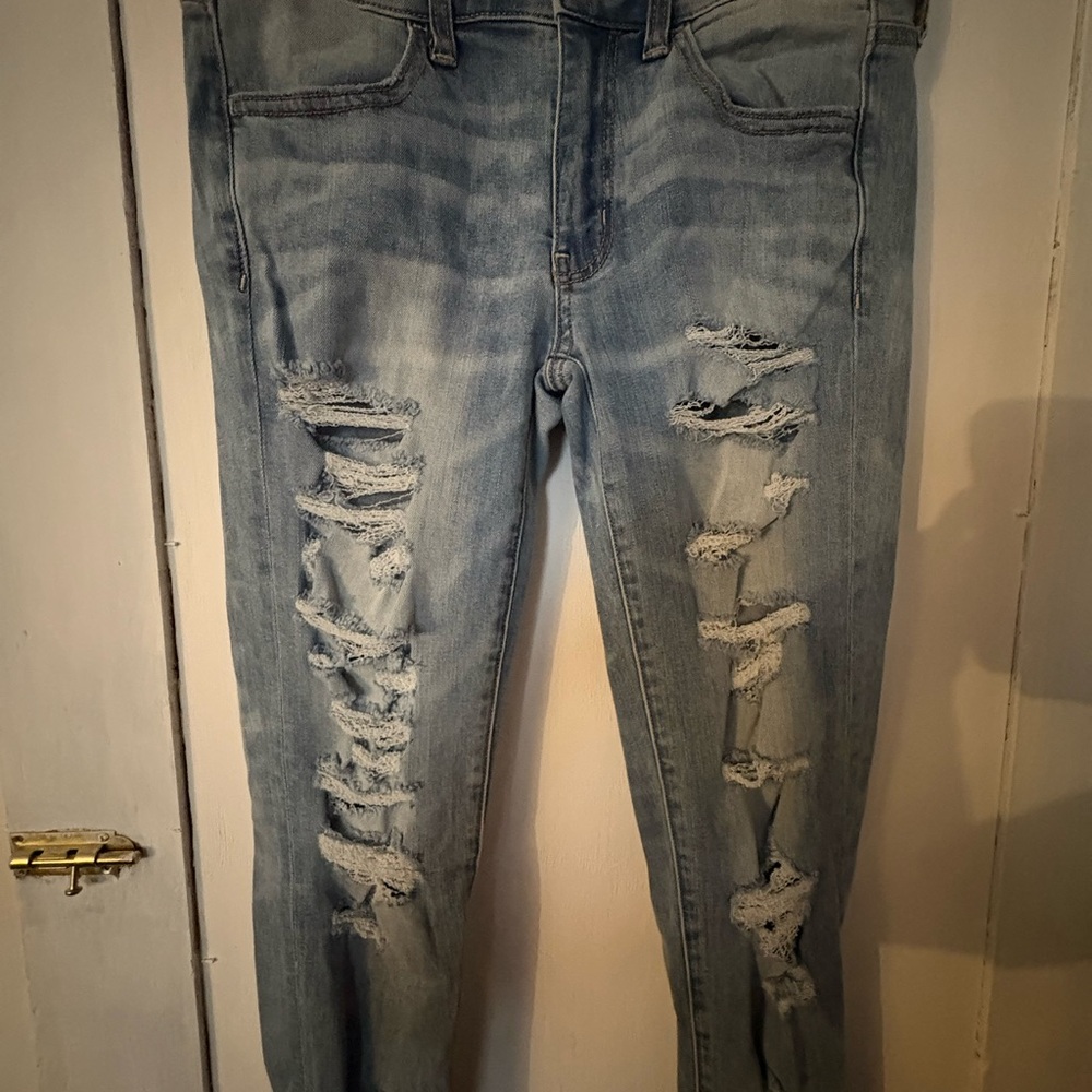 American Eagle Blue Skinny Vintage-Inspired Jeans - Picture 2 of 9